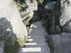 Treppe zum Wandern